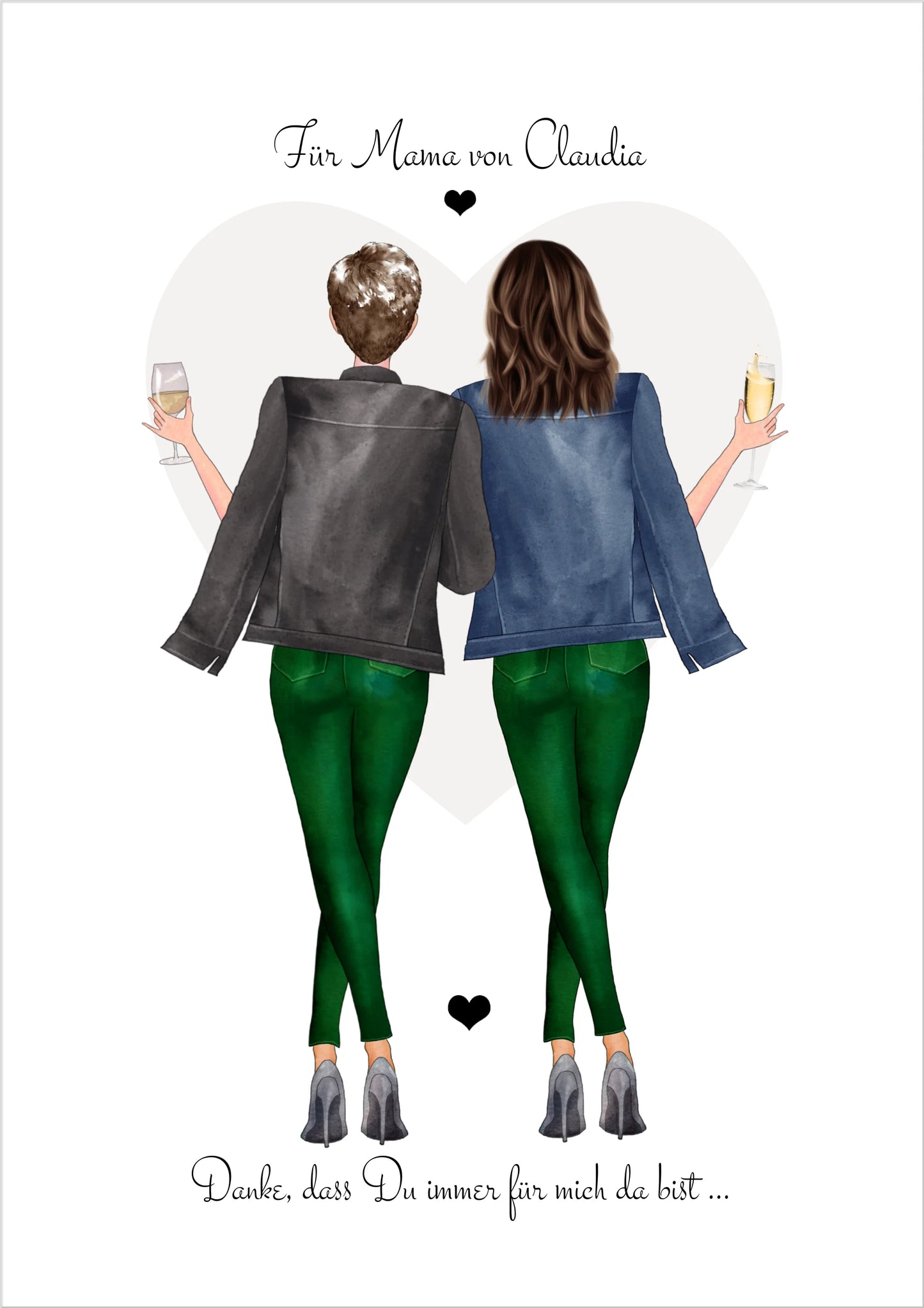 Muttertag Geschenk personalisiertes Poster - Beste Mutter Geburtstag Bild Muttertagsgeschenk Idee - Mutter Tochter Bild - Beste Mama der Welt