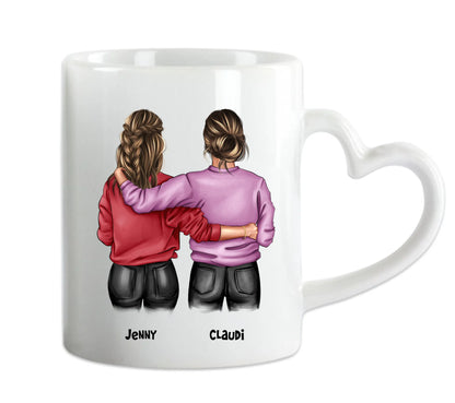 BFF- Besties forever | Beste Freundin Geschenk Tasse personalisiert für Mädchen