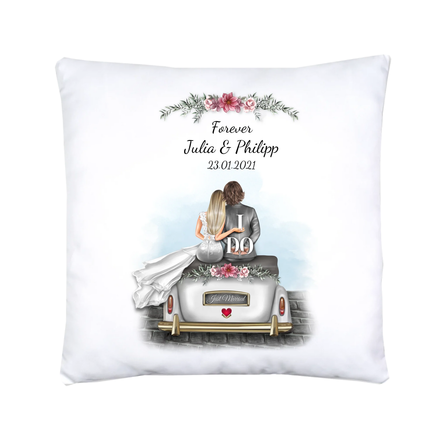 Personalisiertes Geschenk Hochzeit Bettwäsche für Verliebte, Paare, Partnergeschenk