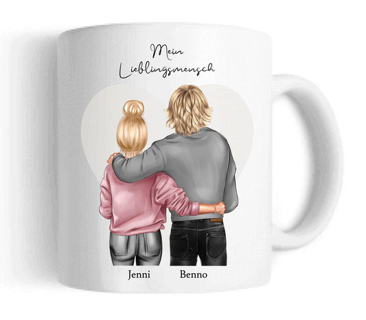 Valentinstag Geschenk | Personalisierte Tasse | Partnerschaft Geschenk Tasse | Lieblingsmensch, Geschenk Freund | Partner Valentinstag Geschenk