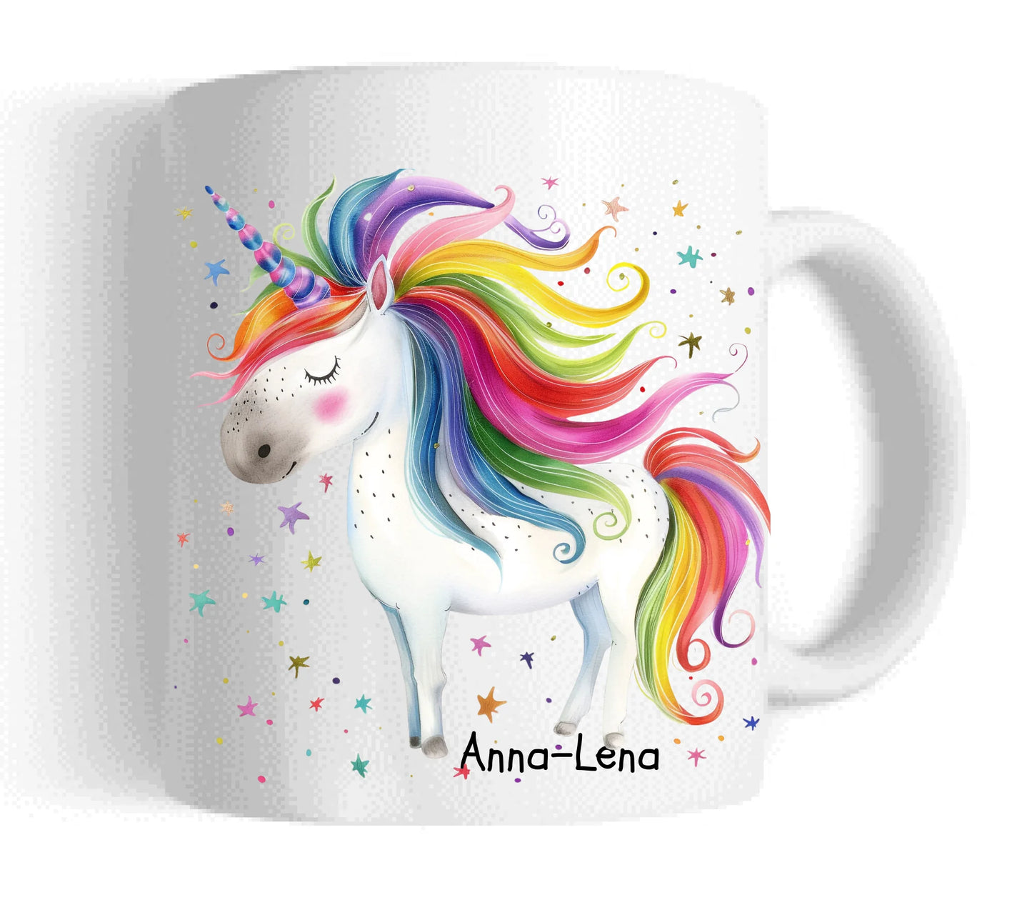 Personalisiertes Kinderposter Einhorn für Mädchen - Kinderzimmer Bild & Wanddeko