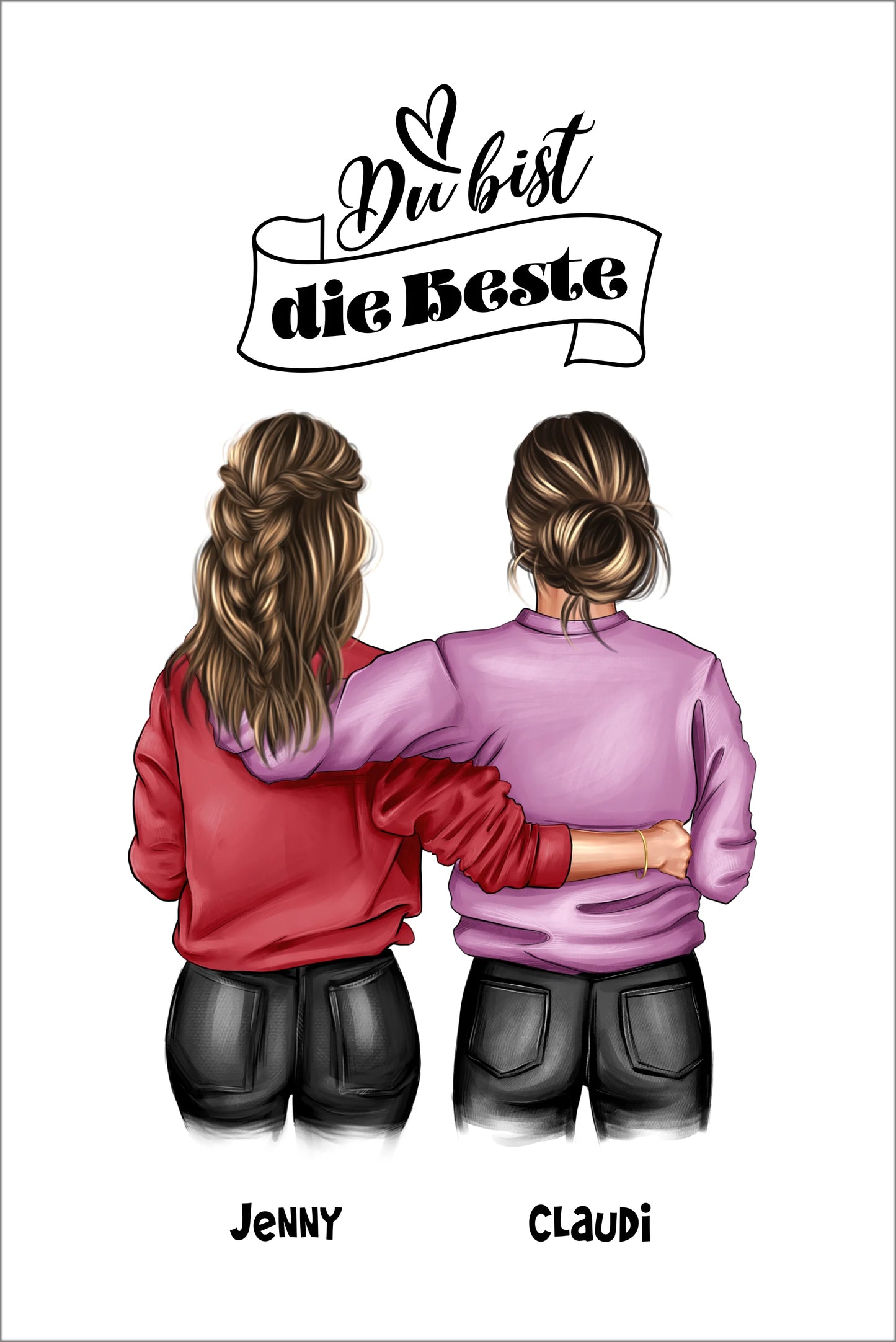Beste Freundin Geburtstagsgeschenk Bild - BFF Poster für Mädchen, Freundin, Schwester, Kollegin