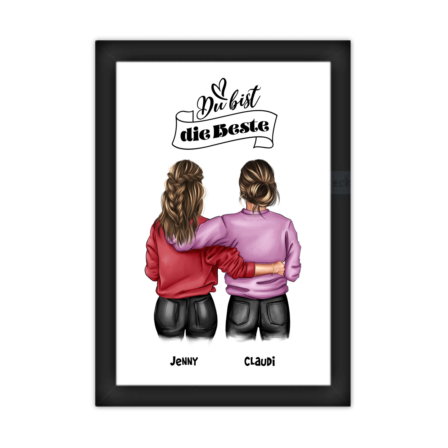 Beste Freundin Geburtstagsgeschenk Bild - BFF Poster für Mädchen, Freundin, Schwester, Kollegin