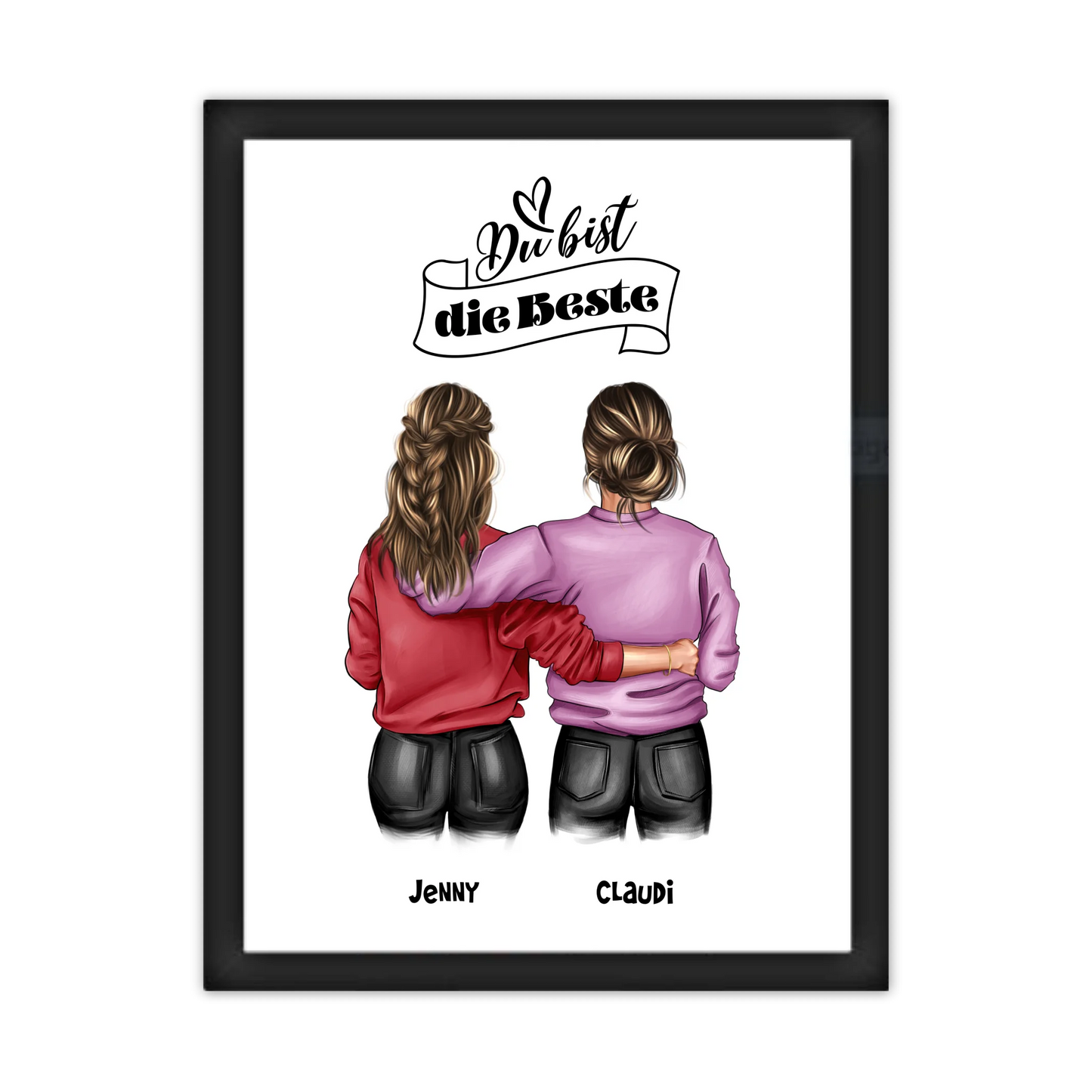 Beste Freundin Geburtstagsgeschenk Bild - BFF Poster für Mädchen, Freundin, Schwester, Kollegin