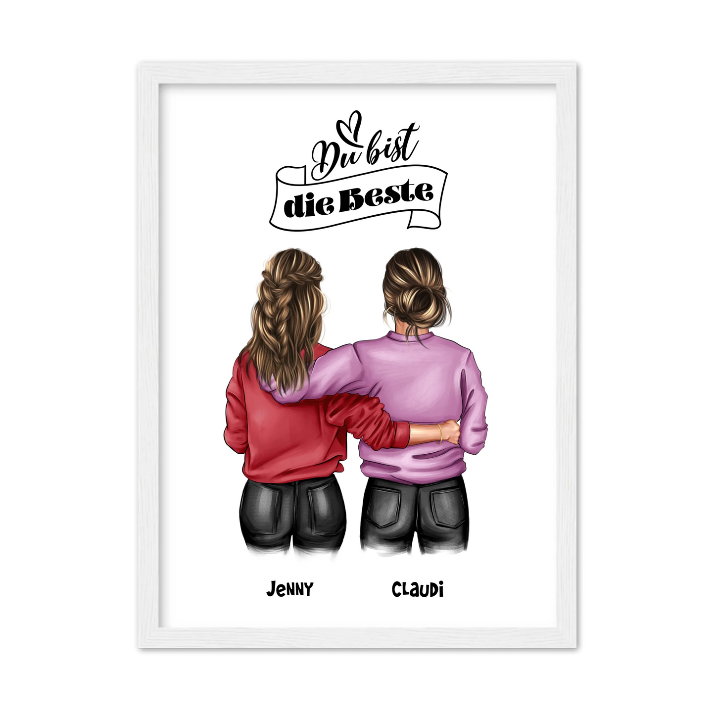 Beste Freundin Geburtstagsgeschenk Bild - BFF Poster für Mädchen, Freundin, Schwester, Kollegin