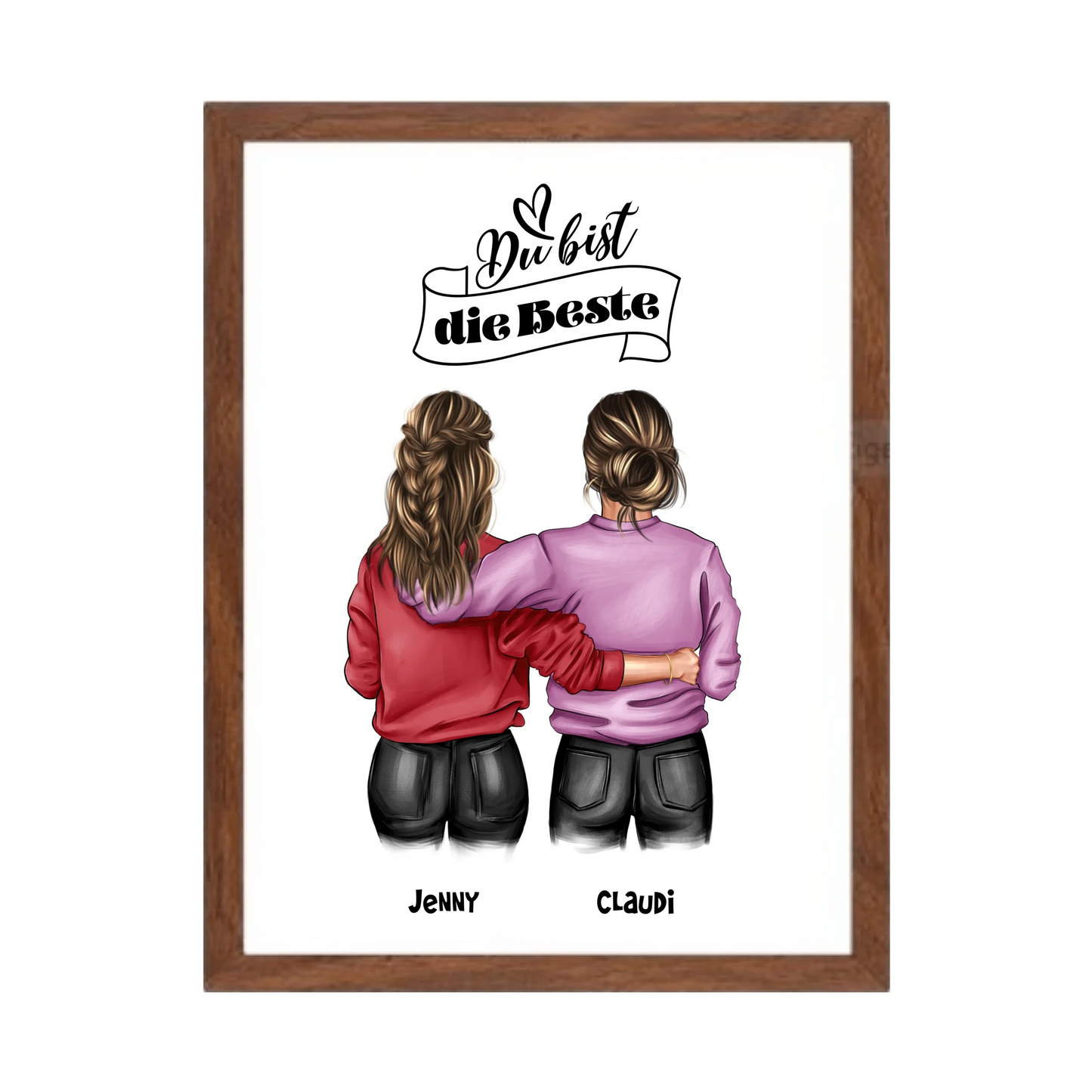 Beste Freundin Geburtstagsgeschenk Bild - BFF Poster für Mädchen, Freundin, Schwester, Kollegin