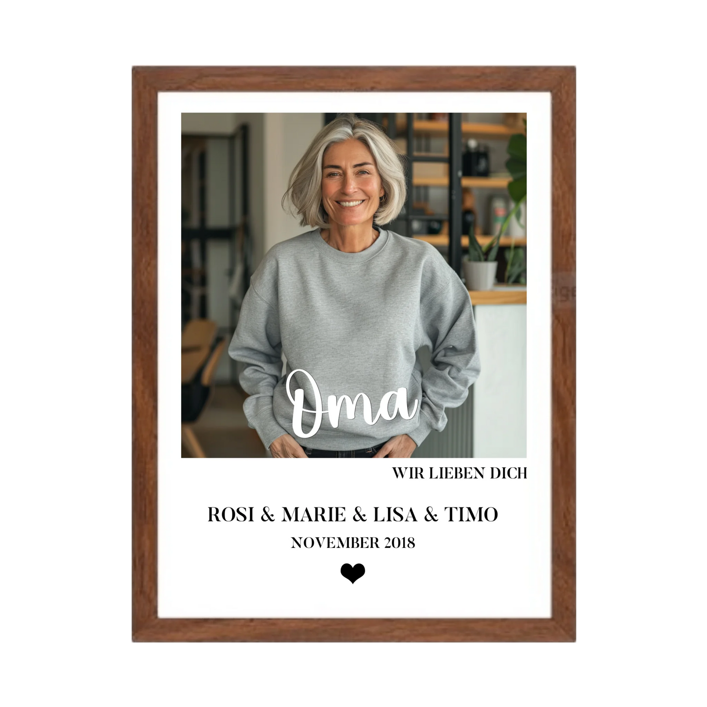 Oma Foto Poster Geschenk personalisiert mit Foto, Namen & Text