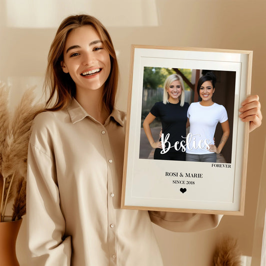 Geschenk für die beste Freundin "Besties" FOREVER Fotoposter - Freundschaftsposter