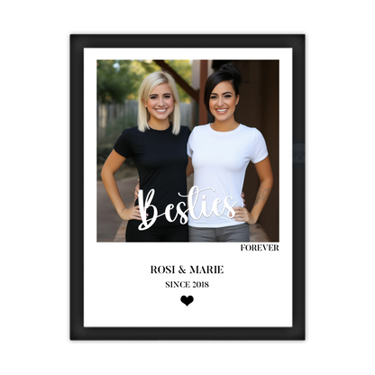 Geschenk für die beste Freundin "Besties" FOREVER Fotoposter - Erinnerungen die verbinden