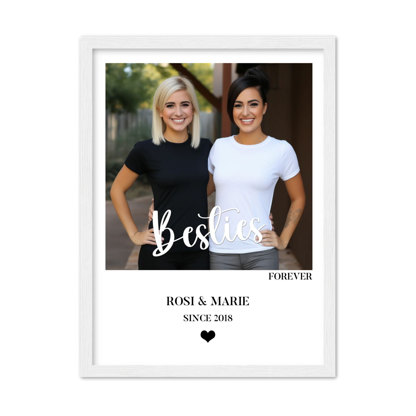 Geschenk für die beste Freundin "Besties" FOREVER Fotoposter - Erinnerungen die verbinden