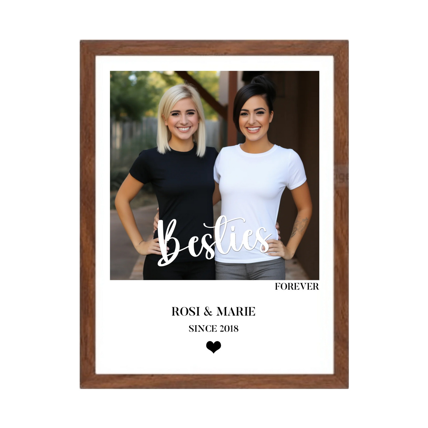 Geschenk für die beste Freundin "Besties" FOREVER Fotoposter - Erinnerungen die verbinden