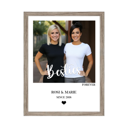 Geschenk für die beste Freundin "Besties" FOREVER Fotoposter - Erinnerungen die verbinden
