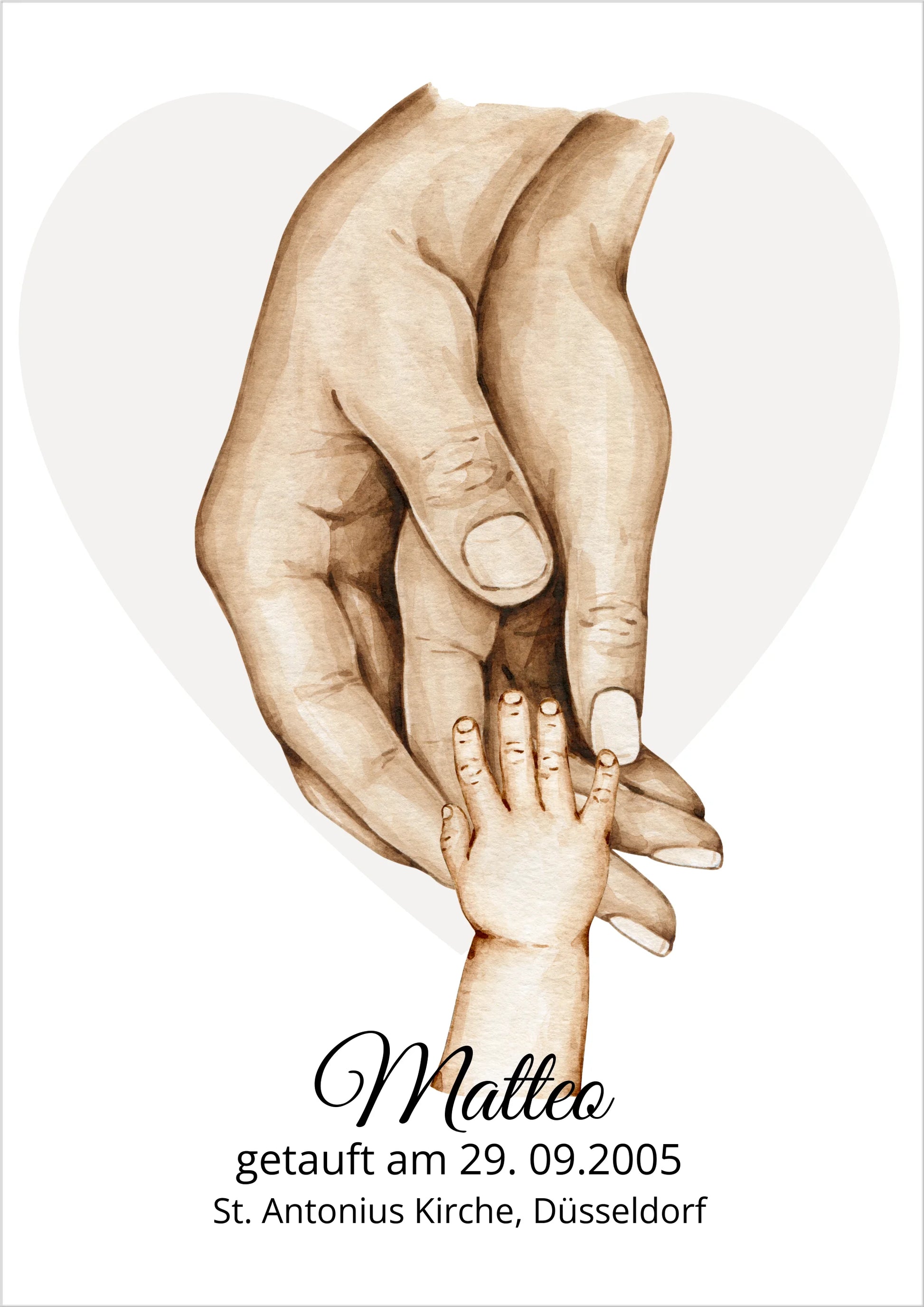Geschenk Geburt , Geschenk Taufe mit Namen und Datum | Personalisiertes Babygeschenk Poster Poster