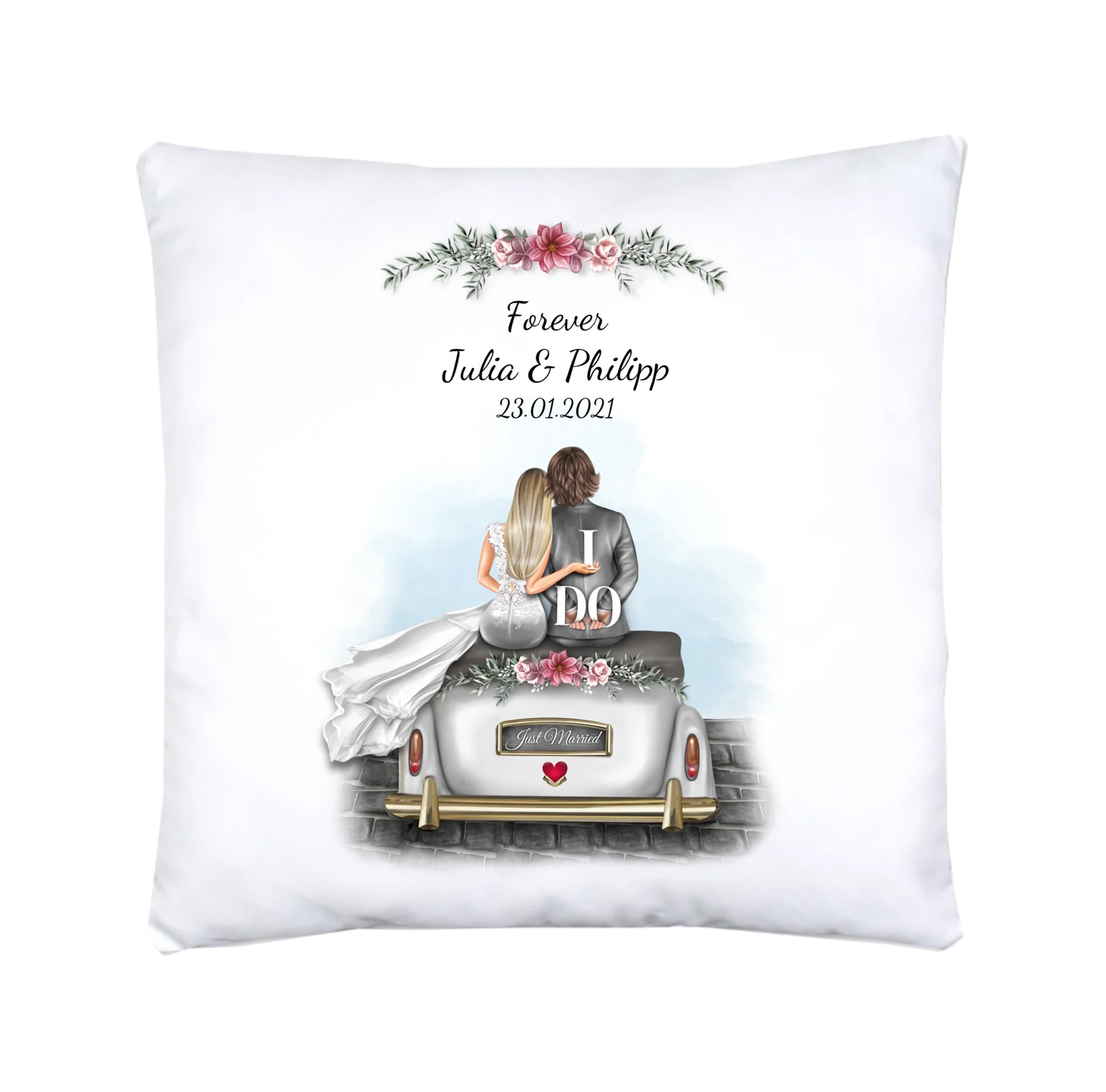 Personalisiertes Geschenk Hochzeit Bettwäsche für Verliebte, Paare, Partnergeschenk