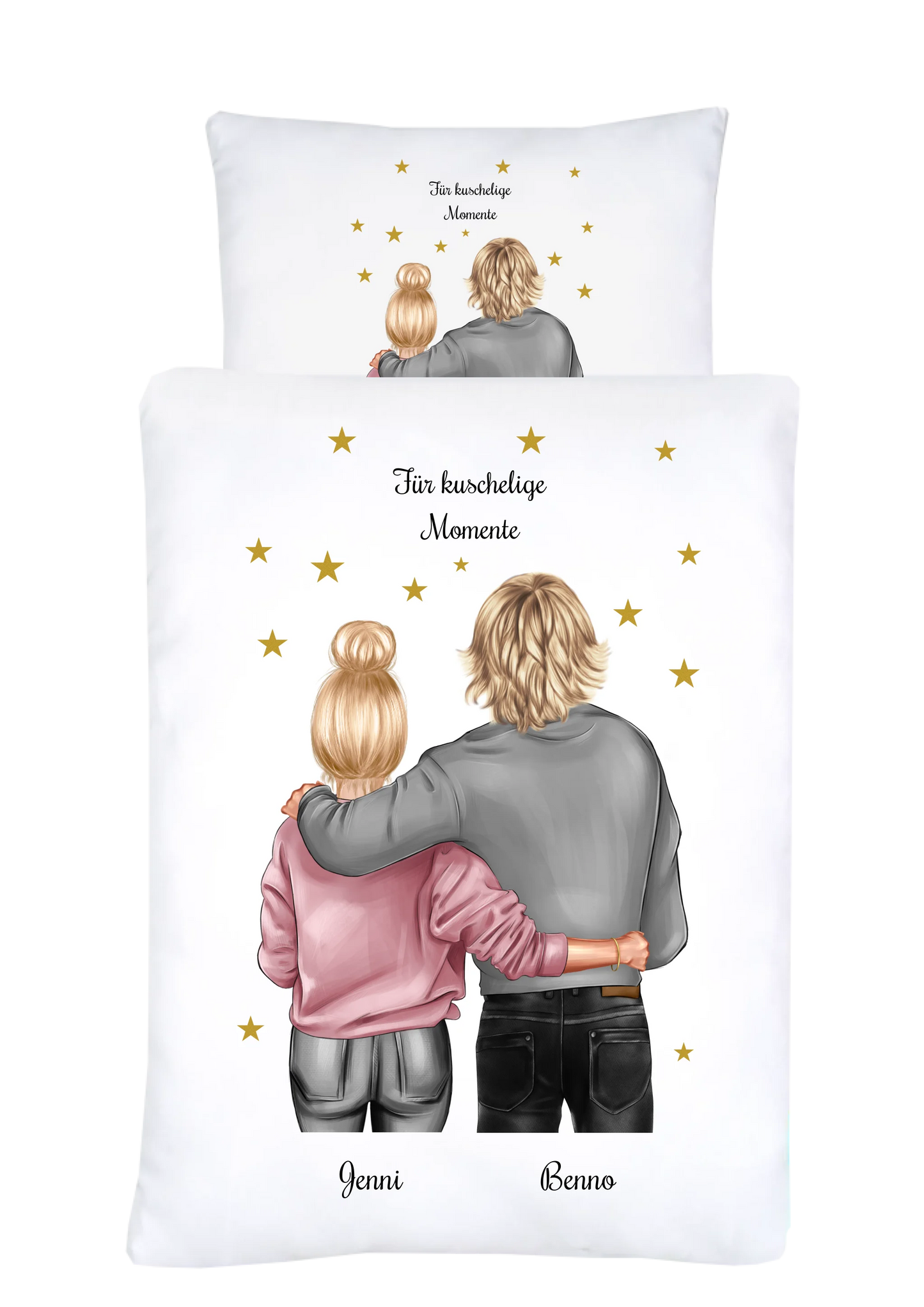 Personalisiertes Geschenk Bettwäsche für Verliebte, Paare, Partnergeschenk