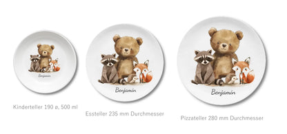 Kinderteller + flacher + Pizzateller