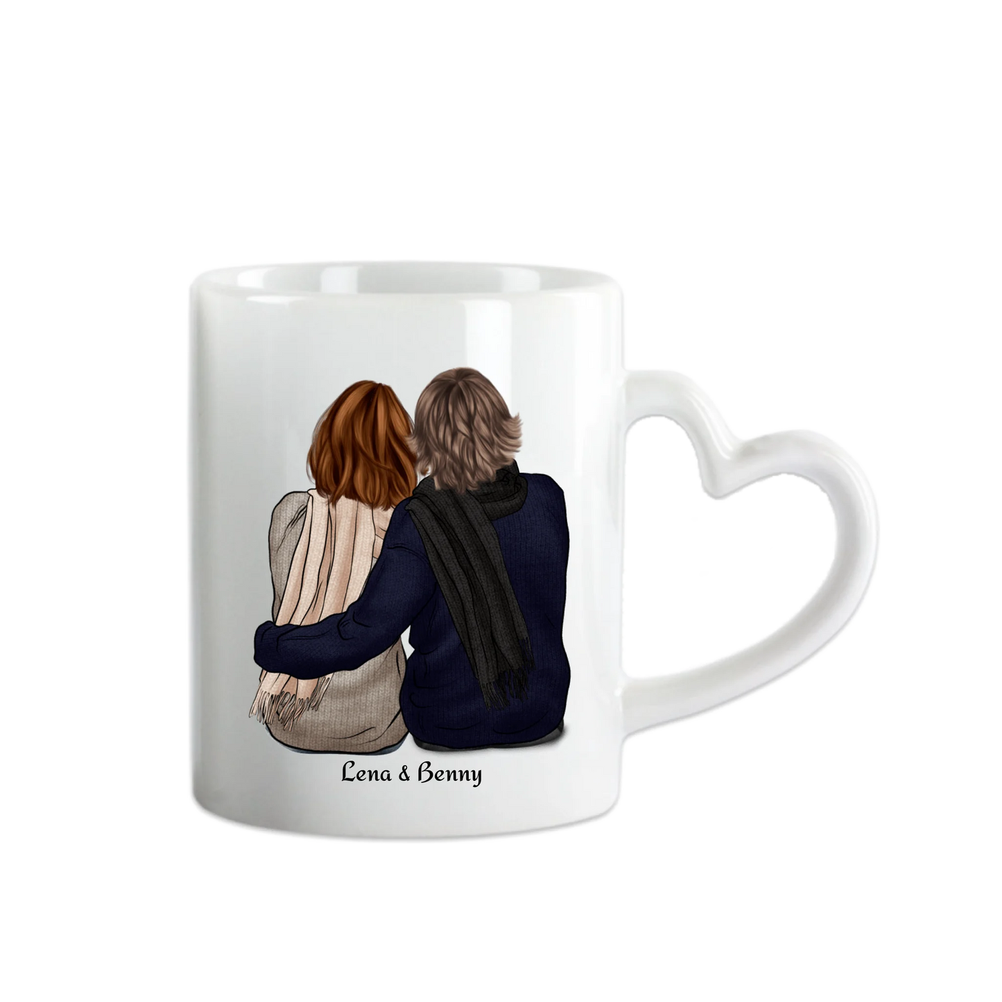 Personalisierte Tasse Jahrestag - Valentinstag - Hochzeitstag Geschenk - Paartasse Geschenk