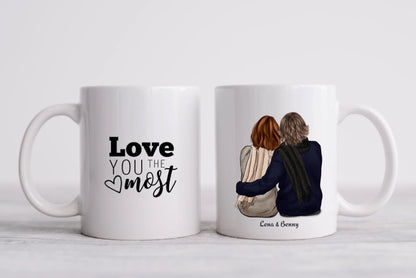 Paartasse, Personalisierte Tasse Geburtstagsgeschenk Kaffeebecher, Geschenk Partner, Geschenk Freundin, Valentin, Weihnachtsgeschenk Partner
