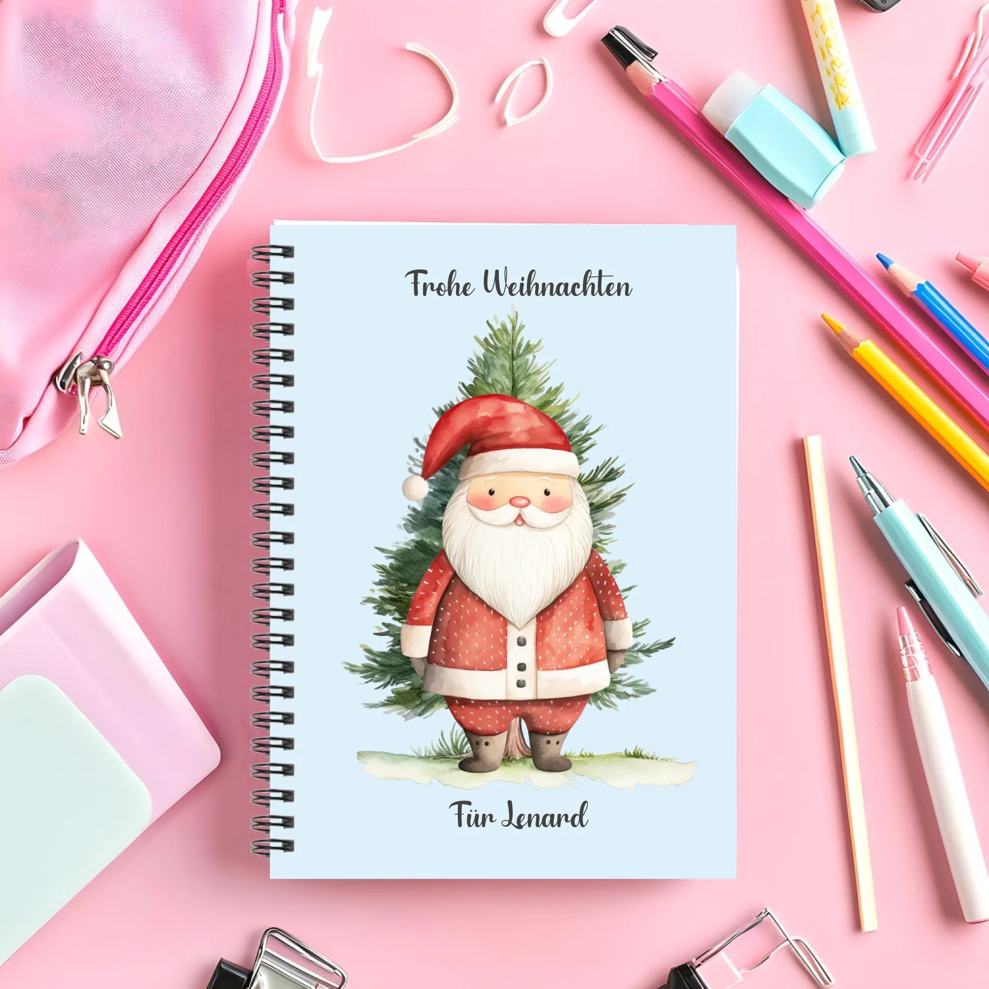 Collegeblock / Notizheft Kinder Weihnachtsgeschenk personalisiert, Hausaufgabenheft Waldtiere copy