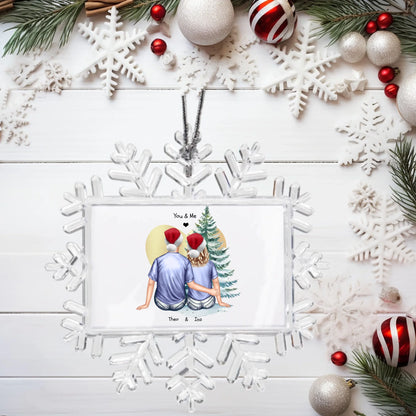 Hintergrund mit Mockup Schneeflocke