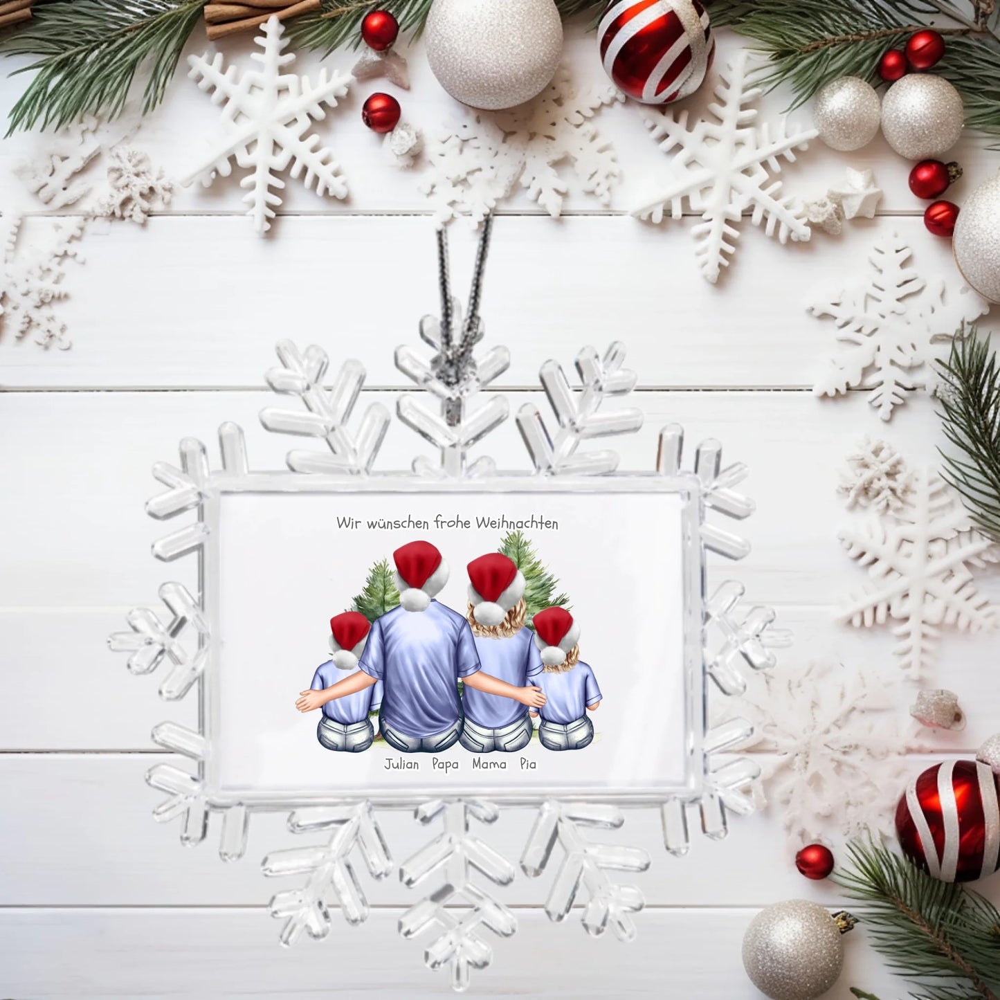 Hintergrund mit Mockup Schneeflocke