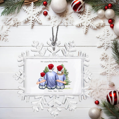 Hintergrund mit Mockup Schneeflocke