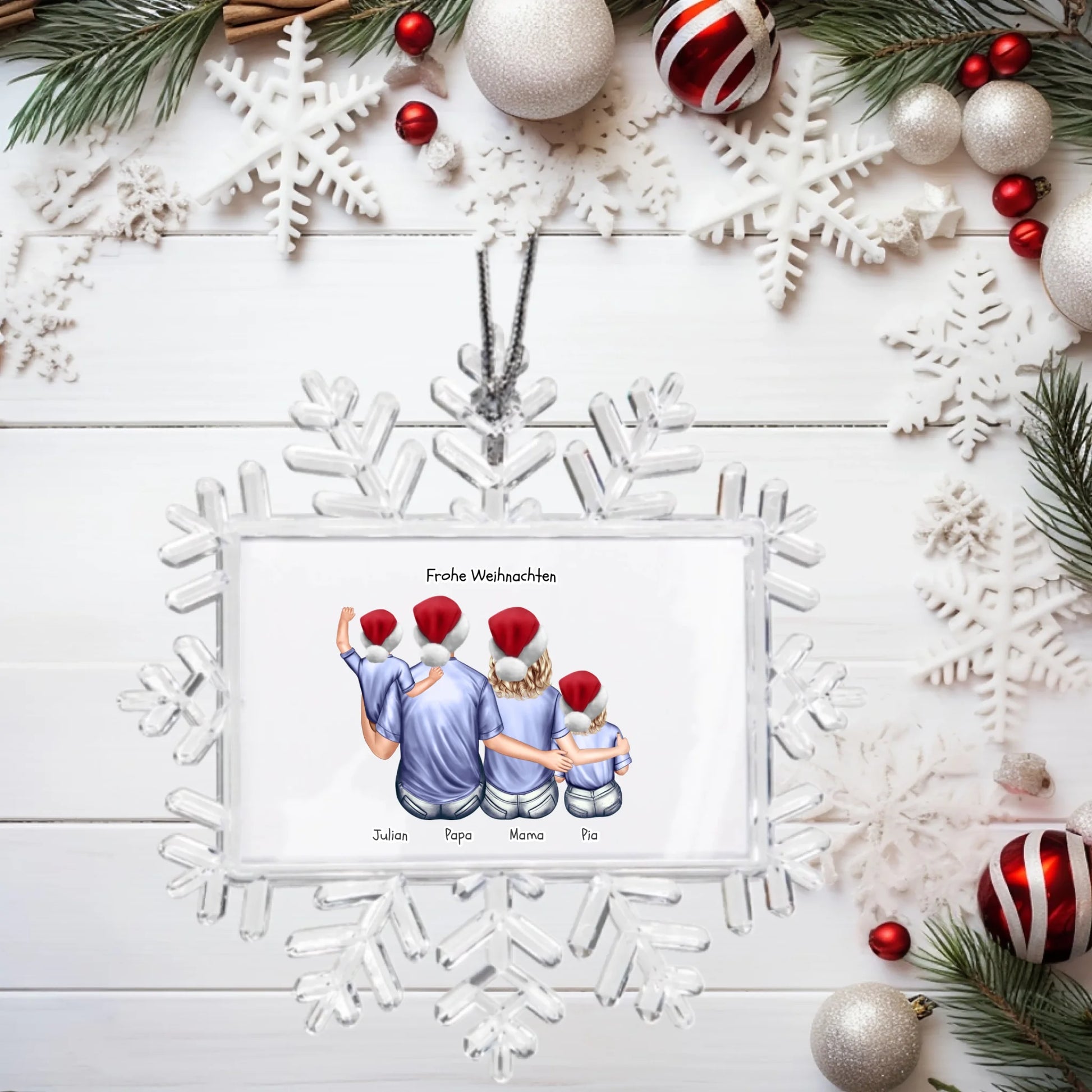 Hintergrund mit Mockup Schneeflocke