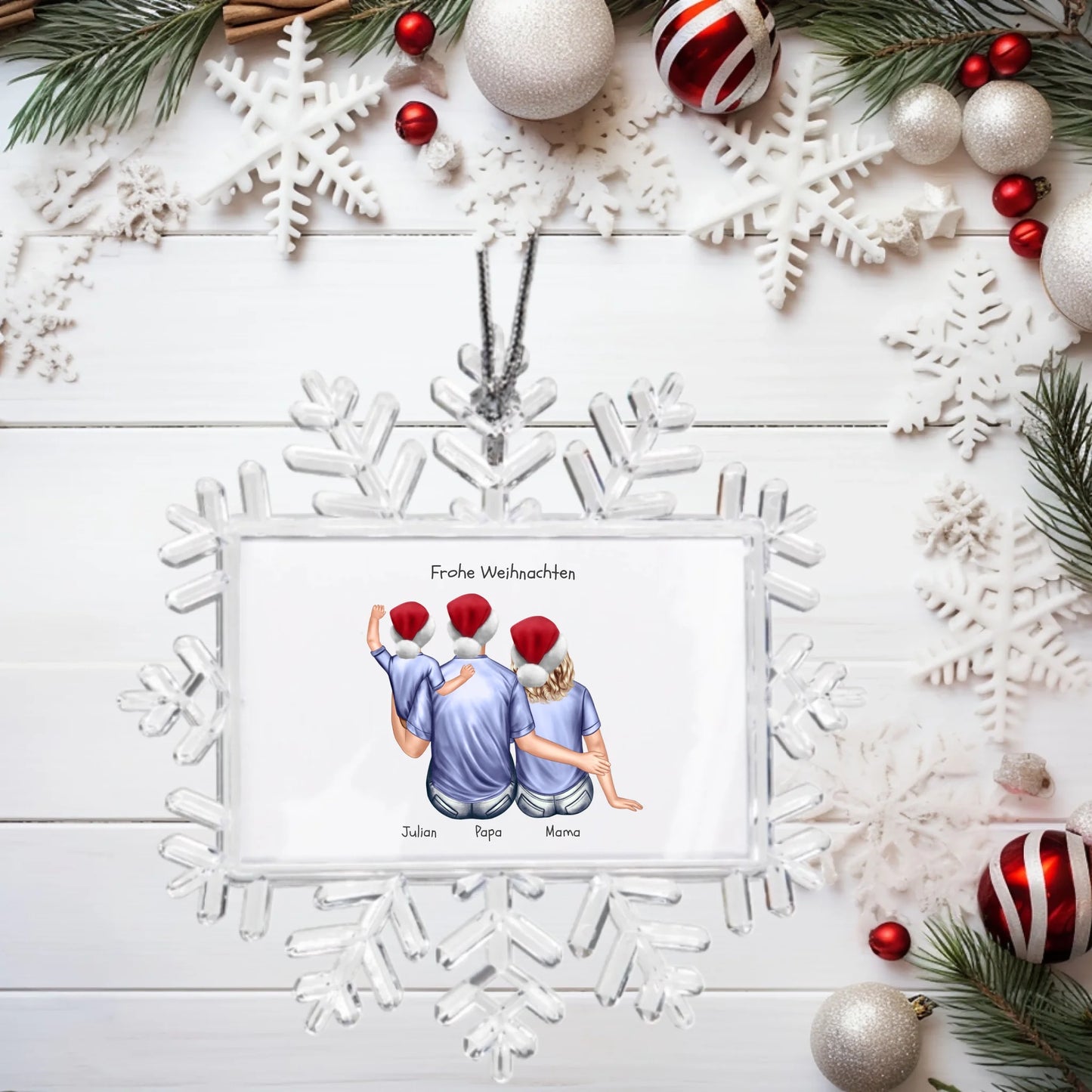 Hintergrund mit Mockup Schneeflocke