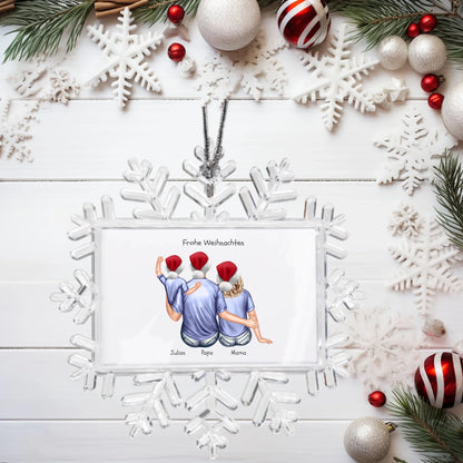 Hintergrund mit Mockup Schneeflocke