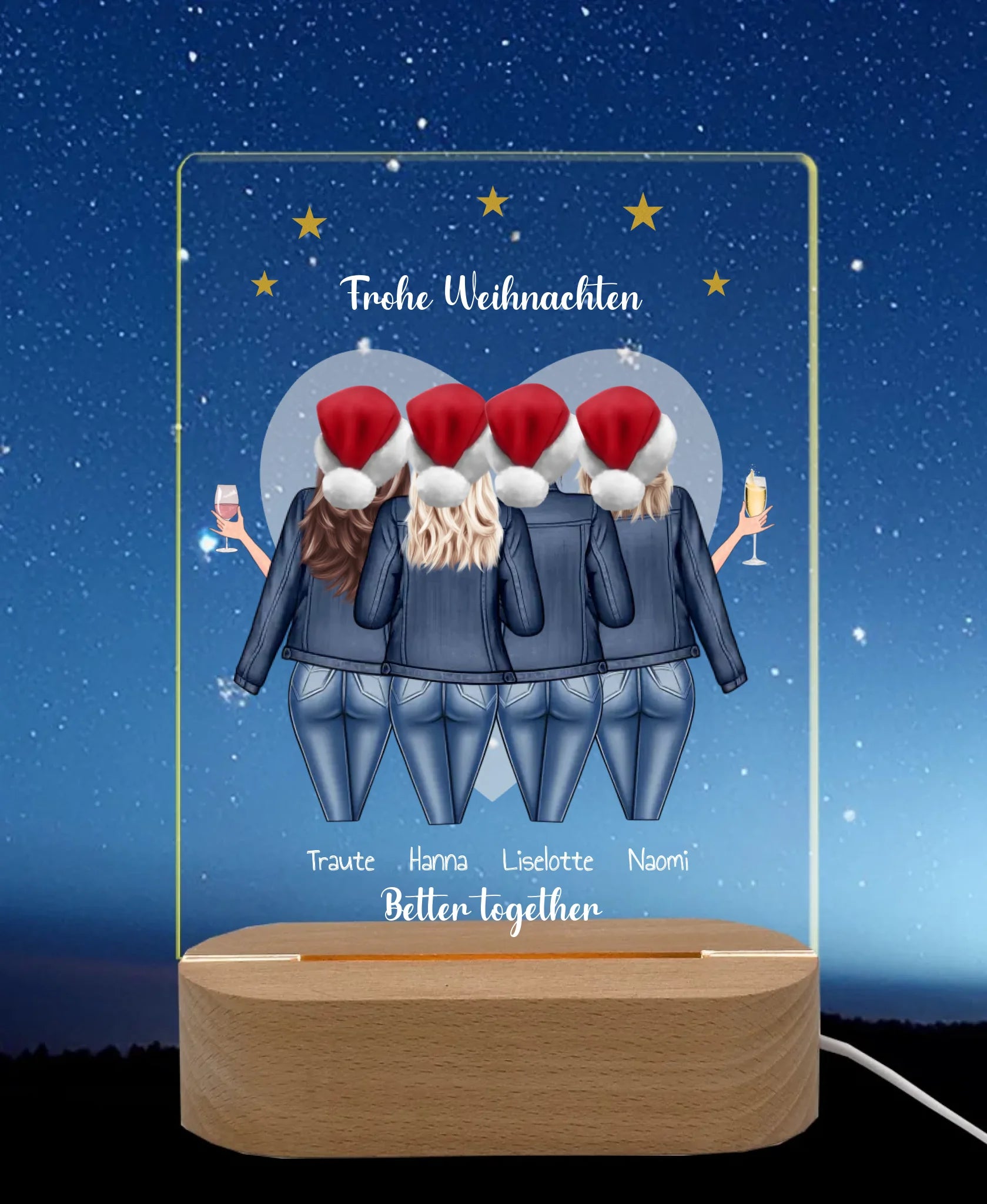 Licht an Nachthimmel