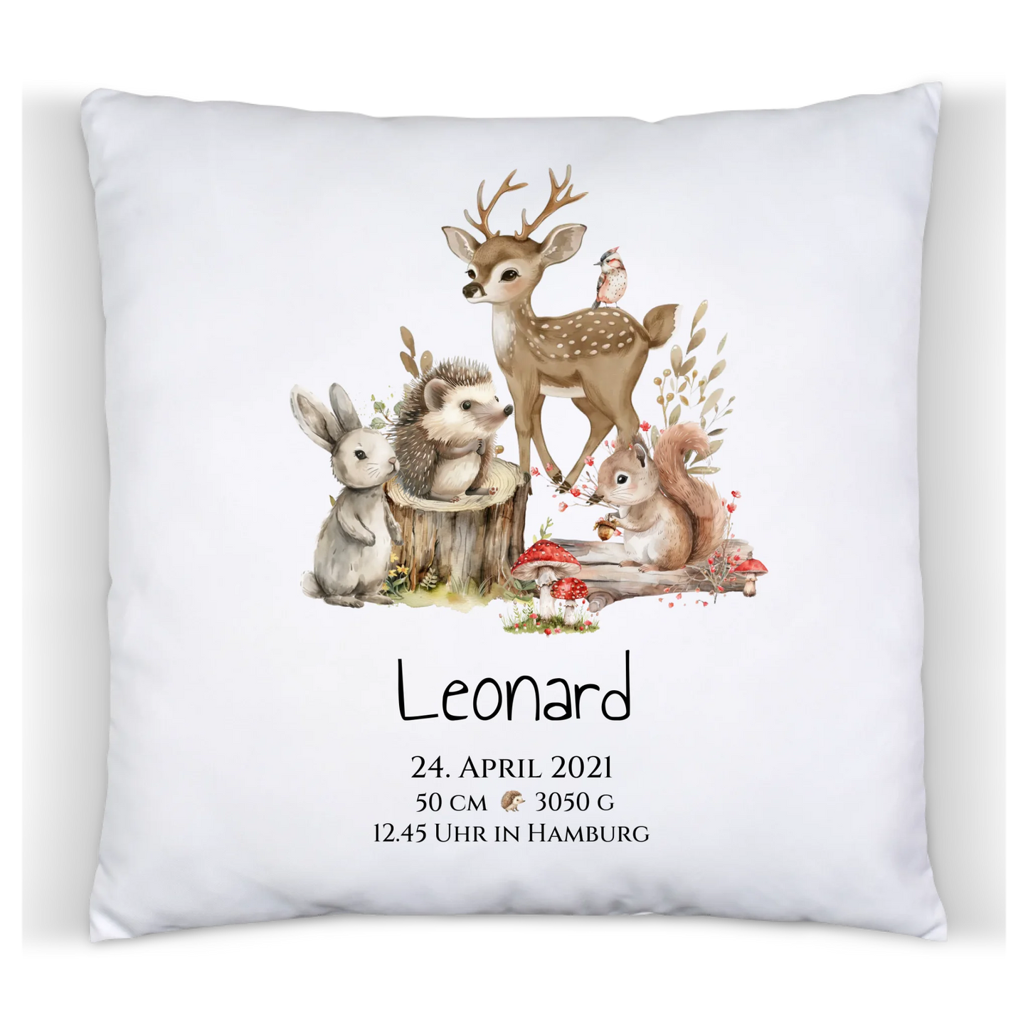 Personalisiertes Kinderposter Geschenk zur Geburt und Taufe | Waldtiere