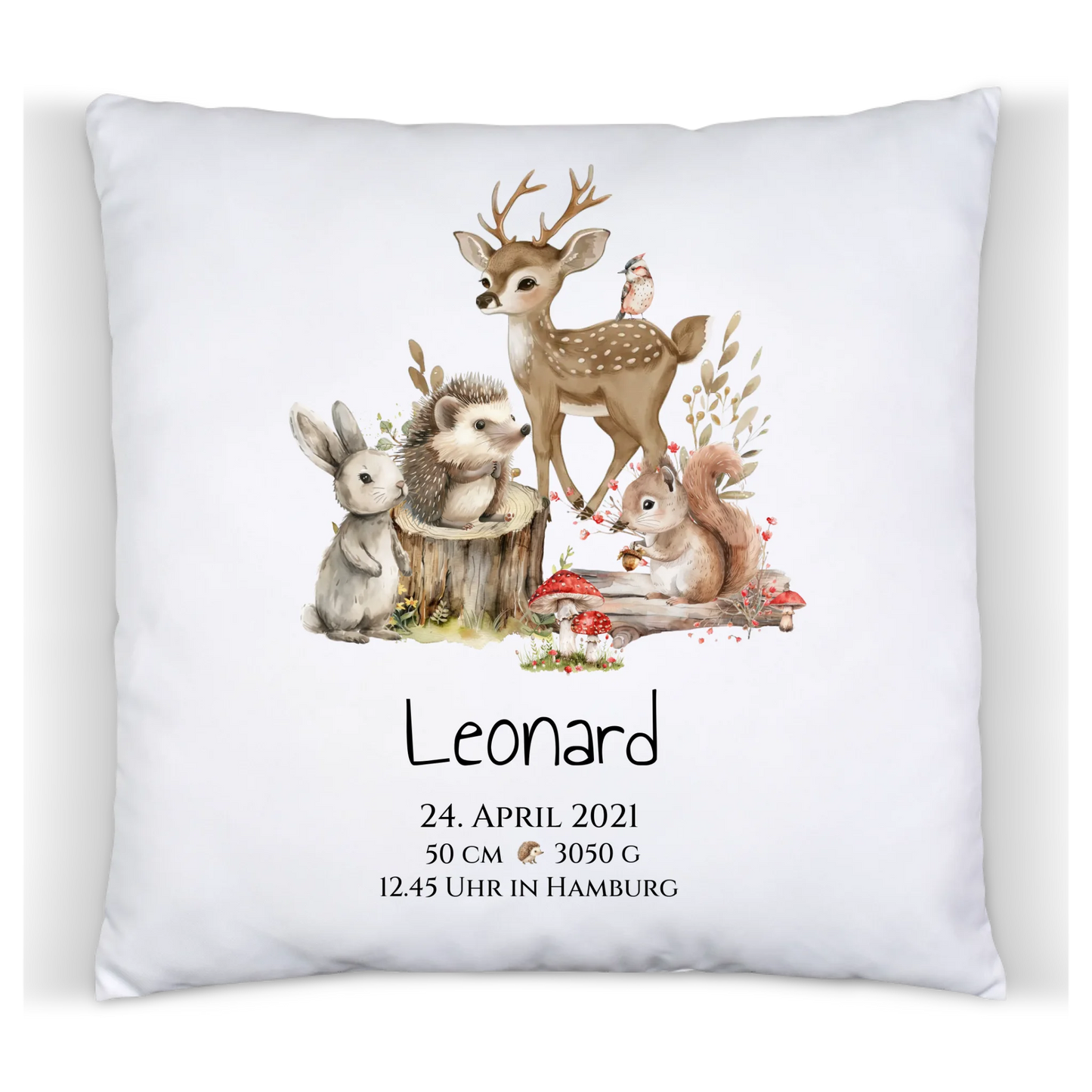 Personalisiertes Kinderposter Geschenk zur Geburt und Taufe | Waldtiere