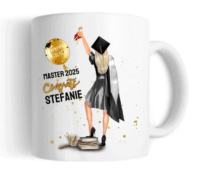 Personalisierte Tasse Geschenk Schulabschluß, Bachelor, Master, Doktor, Abitur, Abi, Absolvent
