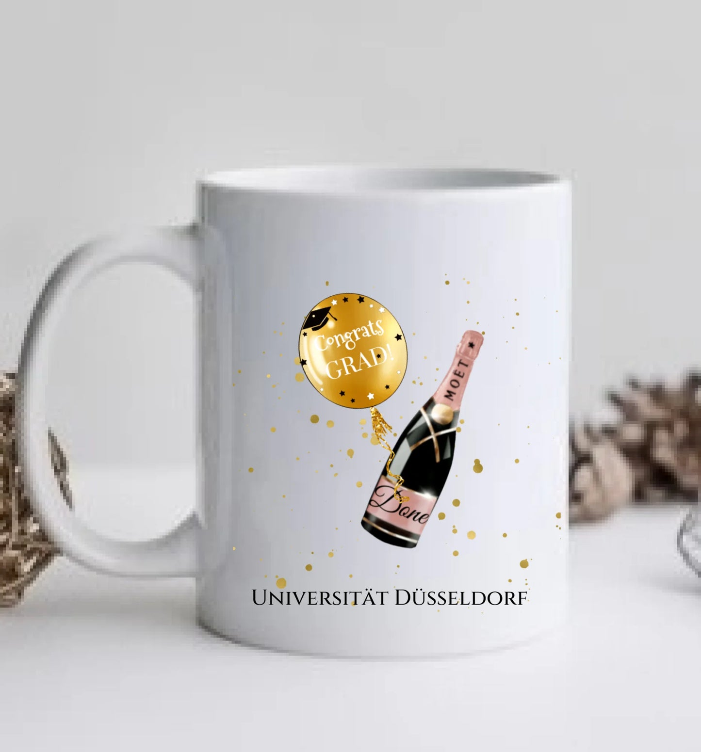 Personalisierte Tasse Geschenk Schulabschluß, Bachelor, Master, Doktor, Abitur, Abi, Absolvent