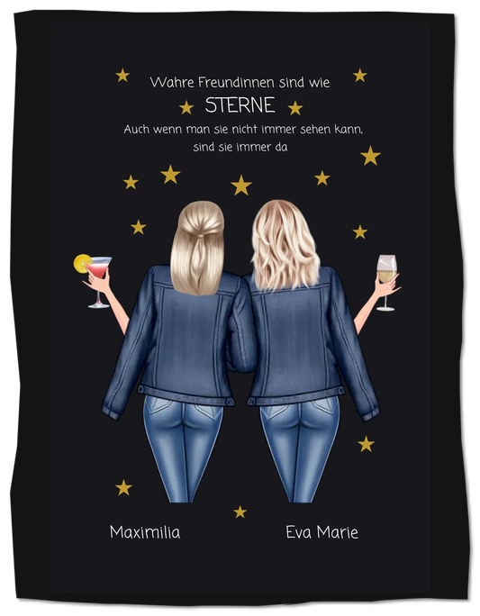Personalisiertes Geschenk für Freundin - Kuschelige Decke Geschenkidee zum Geburtstag & Weihnachten