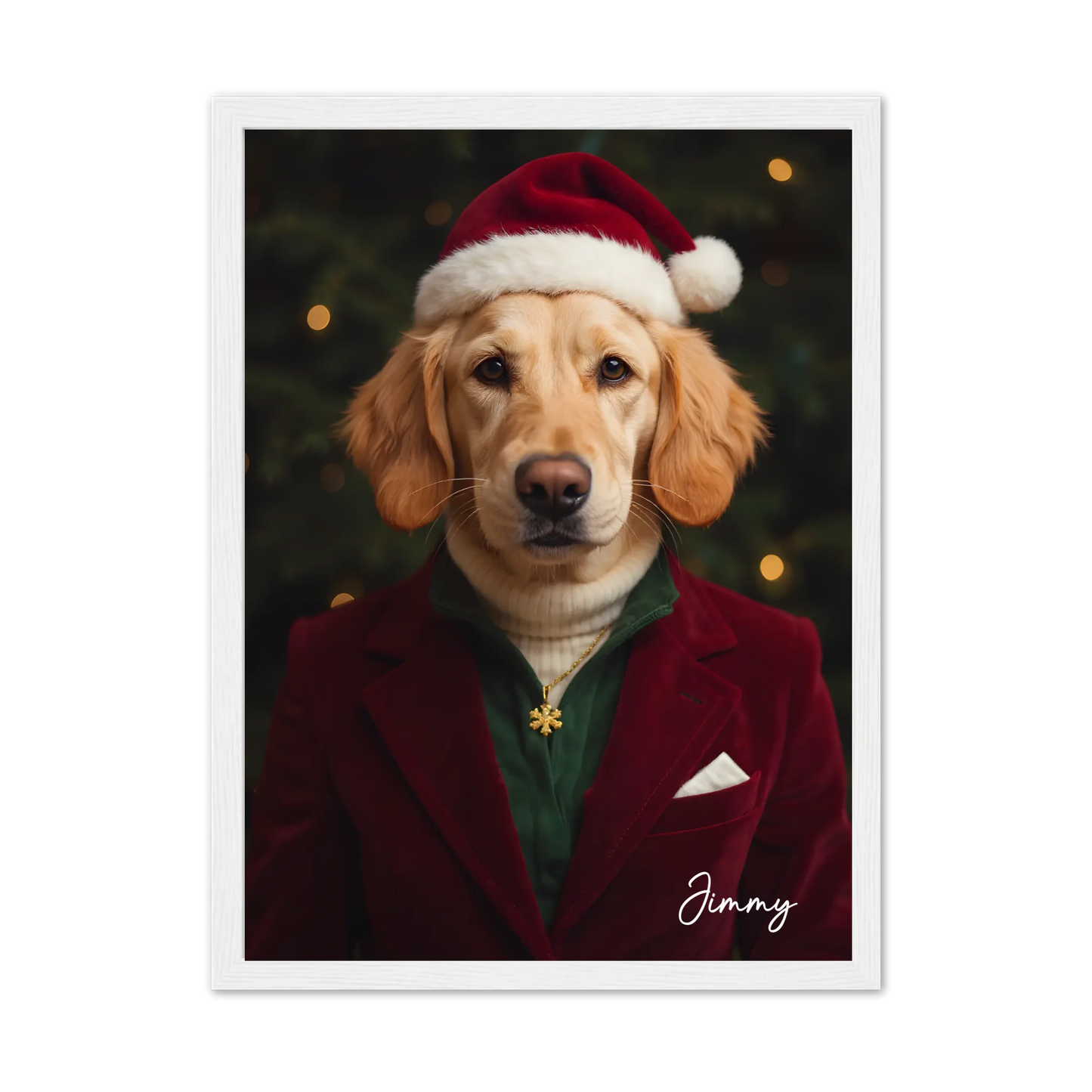 Hund Portrait - Hundeposter Weihnachtsgeschenk personalisiert - Geburtstagsgeschenk