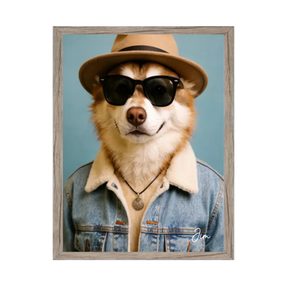 Hund Portrait - Hundeposter personalisiert - Weihnachtsgeschenk & Geburtstagsgeschenk