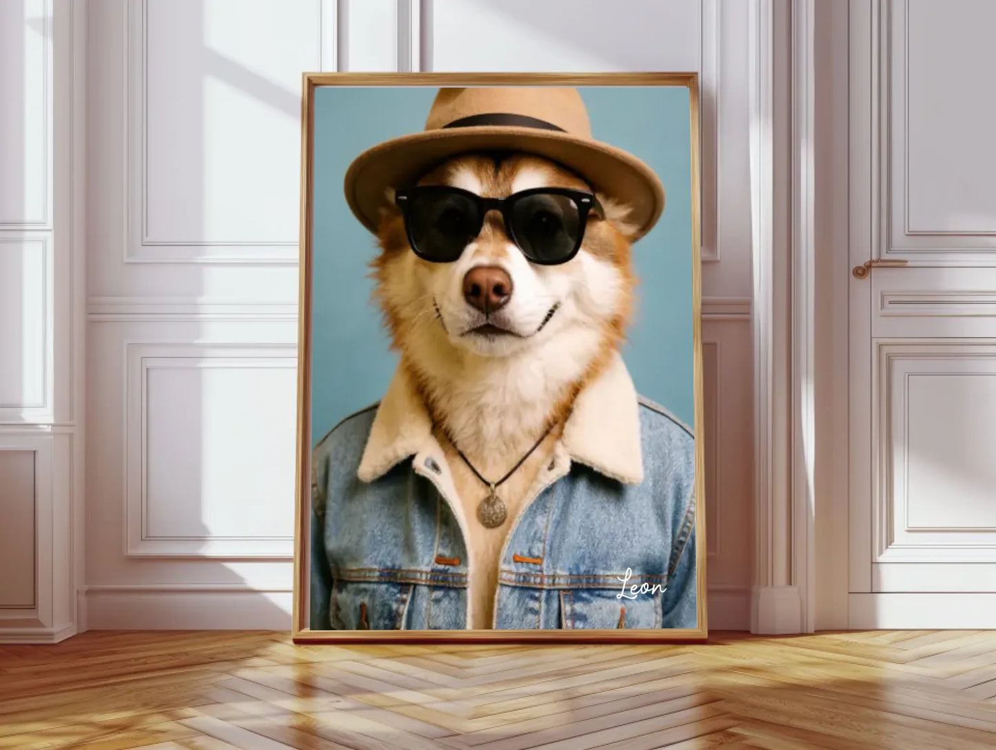 Hund Portrait - Hundeposter personalisiert - Weihnachtsgeschenk & Geburtstagsgeschenk