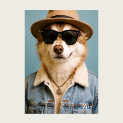 Hund Portrait - Hundeposter personalisiert - Weihnachtsgeschenk & Geburtstagsgeschenk Poster für KI-Bilder Default