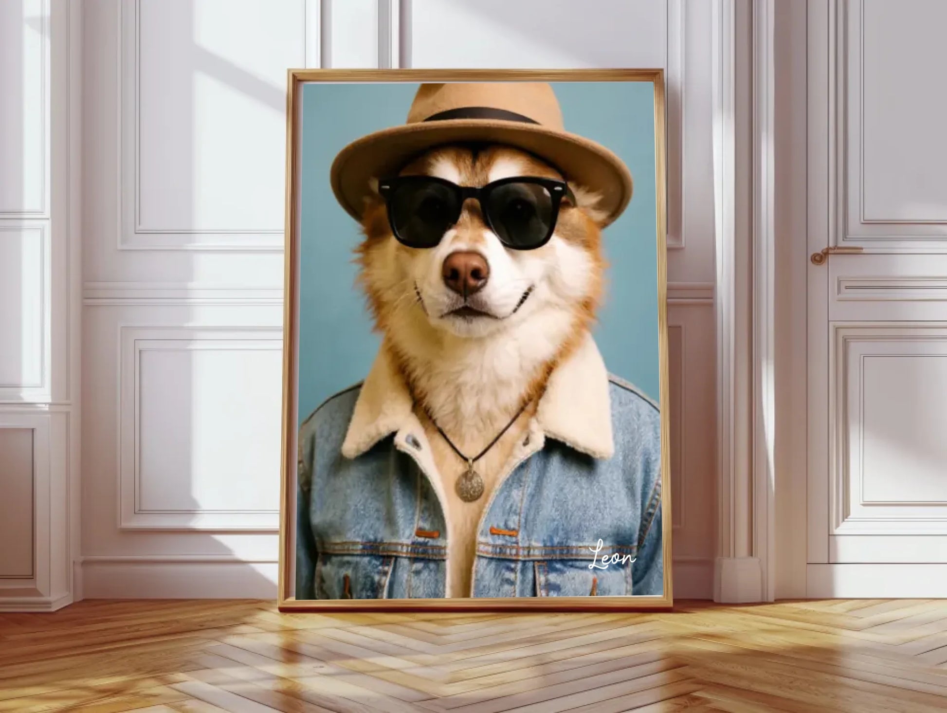 Hund Portrait - Hundeposter personalisiert - Weihnachtsgeschenk & Geburtstagsgeschenk