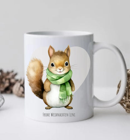 Geschenk Nikolaus, Weihnachten personalisiert -  Kindertasse, Kinderbecher, Kinderteller - Nikolaustasse, Weihnachtstasse - mit Name