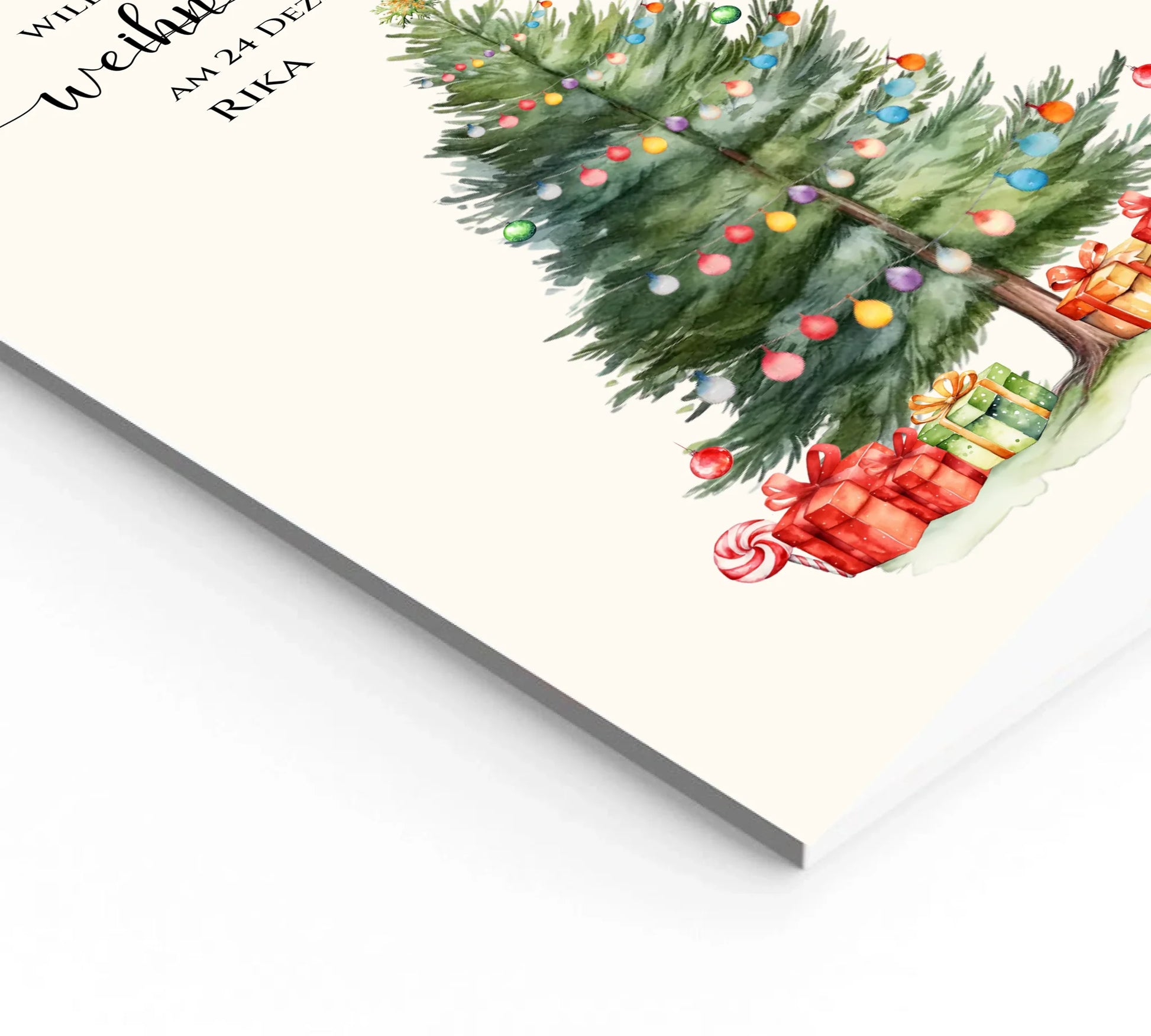 Weihnachtsposter | Willkommensschild Weihnachten | Einladung Weihnachtsfest | Weihnachtsschild Willkommen Schild mit Tannenbaum