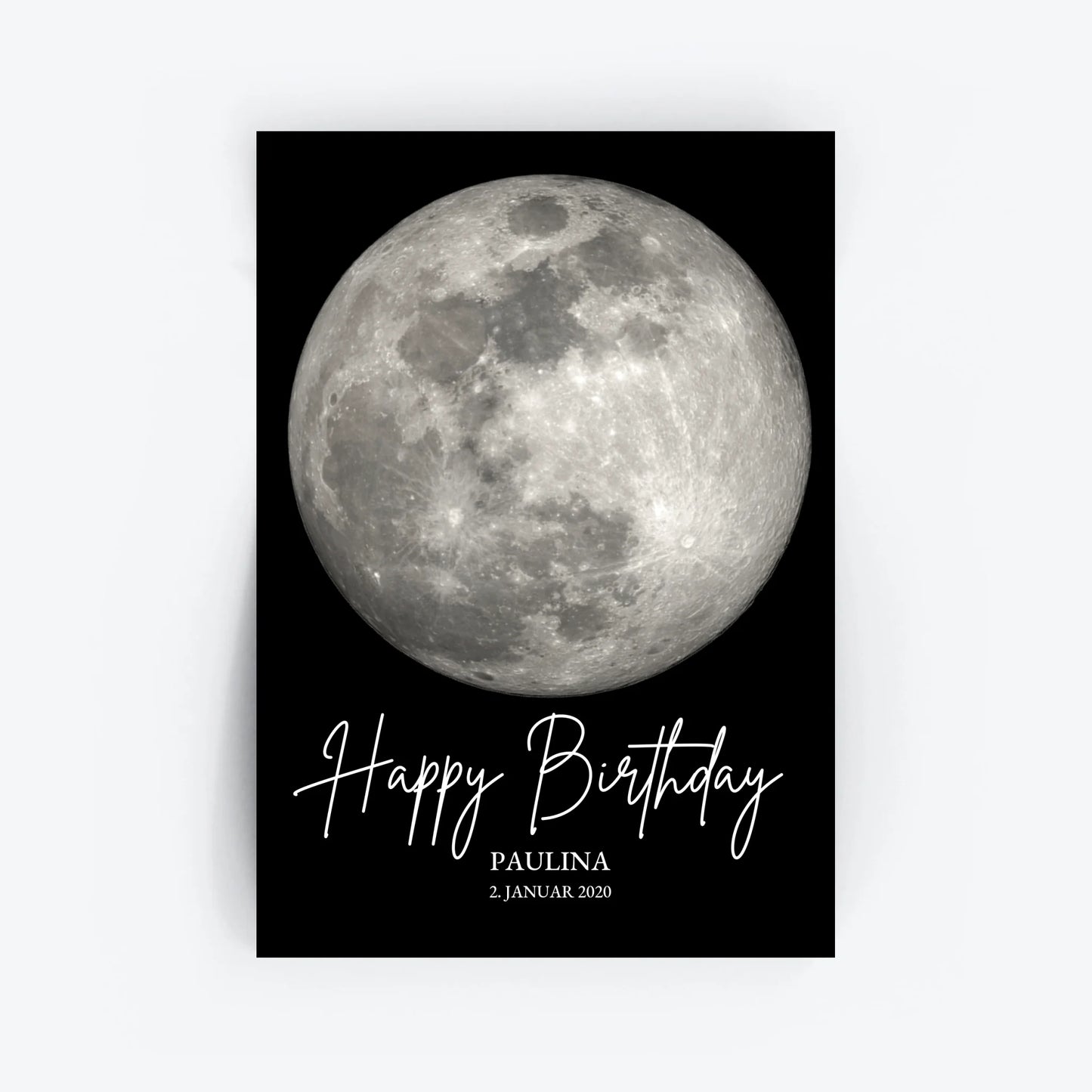 Personalisiertes Geschenk zum Geburtstag Mondphasen-Poster