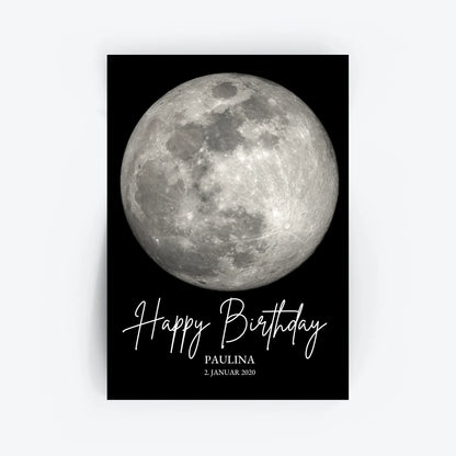 Personalisiertes Geschenk zum Geburtstag Mondphasen-Poster