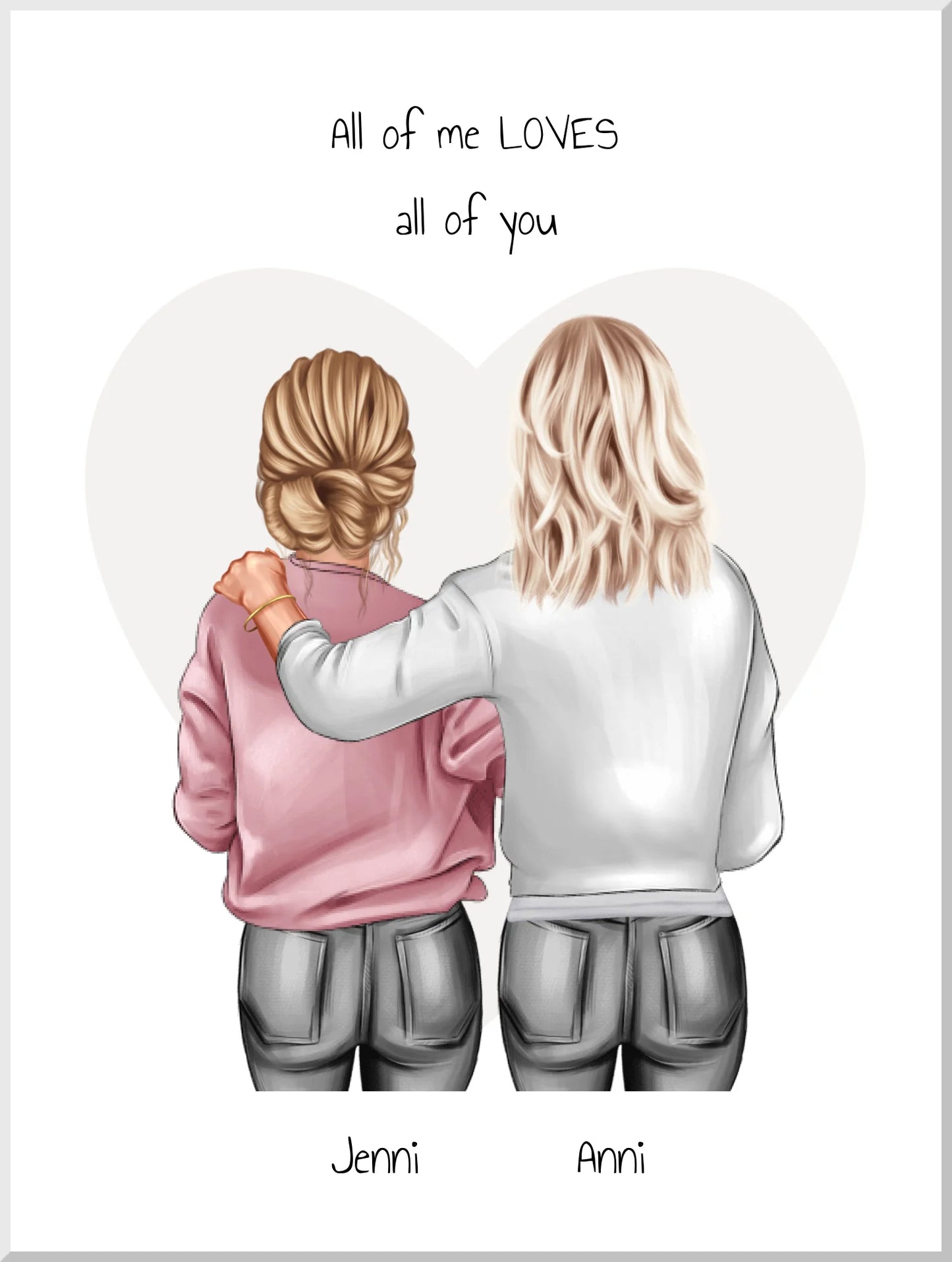 Personalisiertes Geschenk für Schwester, Mutter & Tochter Poster - Kolleginnen Geschenk - Bild Freundin Poster