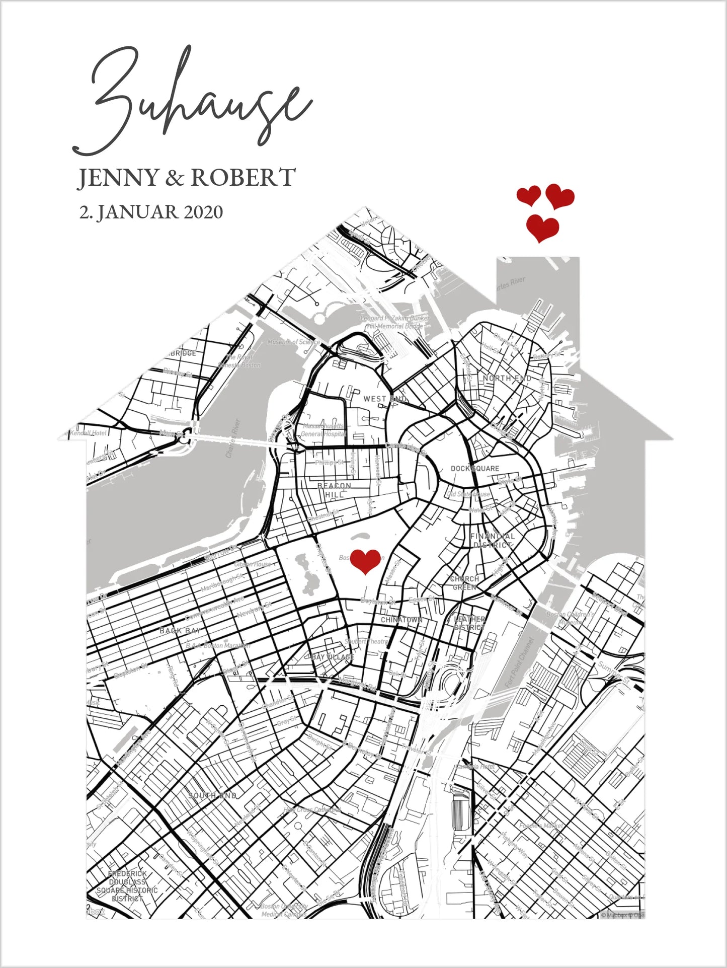 Geschenk zur Hauseinweihung personalisiert - Zuhause Poster -  Einzugsgeschenk - Koordinaten Bild Richtfest