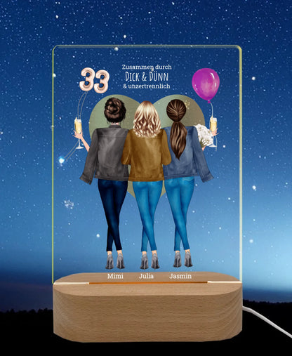 Licht an Nachthimmel