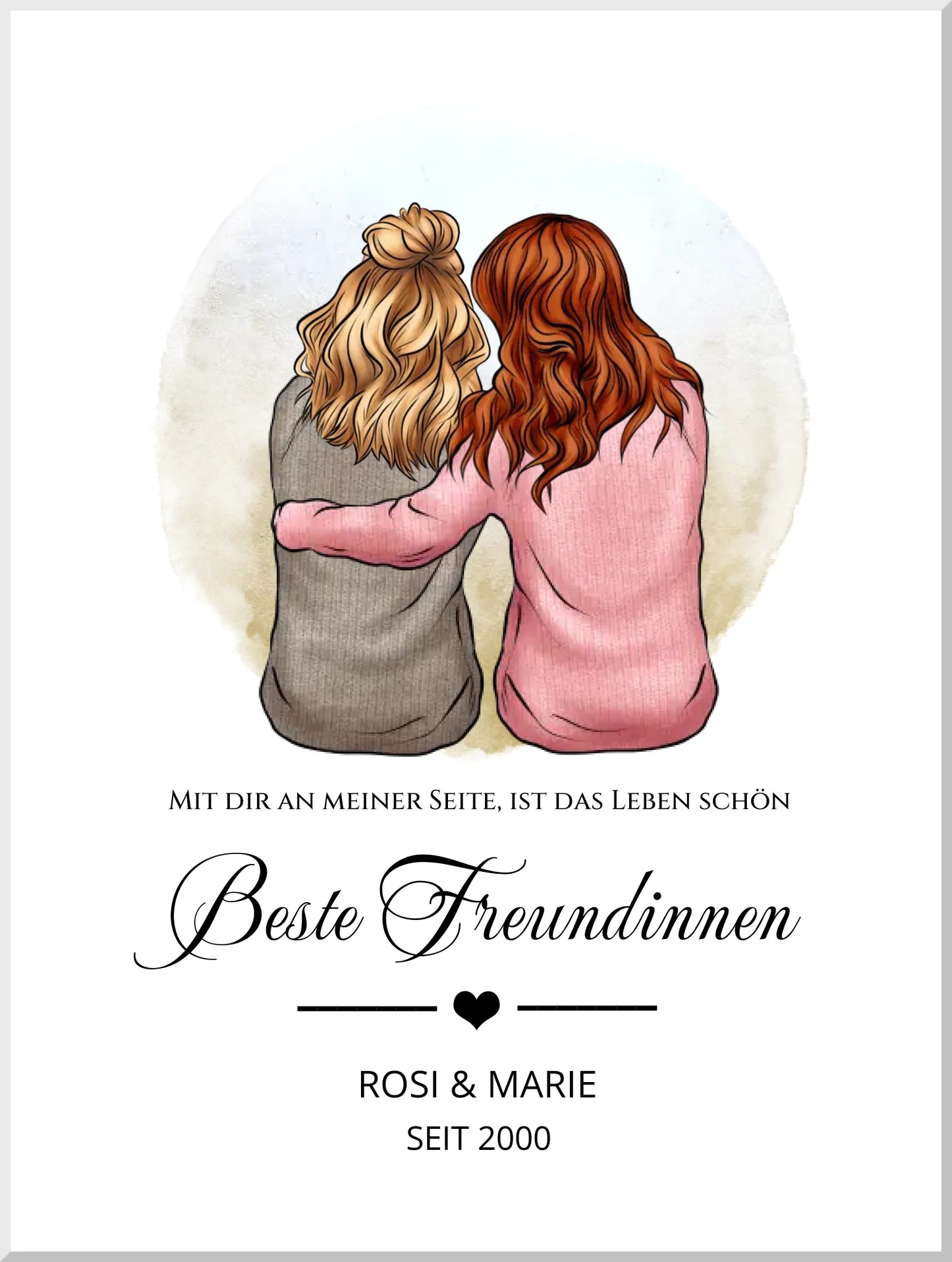 2 Beste Freundin Poster Geburtstag Geschenk | Geburtstagsgeschenk Bild