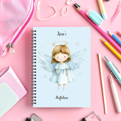 Personalisierter Collegeblock - Schutzengel - Notizheft - Hausaufgabenheft