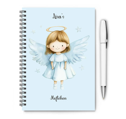 Personalisierter Collegeblock - Schutzengel - Notizheft - Hausaufgabenheft Collogeblock kariert lieferbar ab 18.10.2025